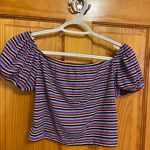 Puffed Sleeves Crop Top